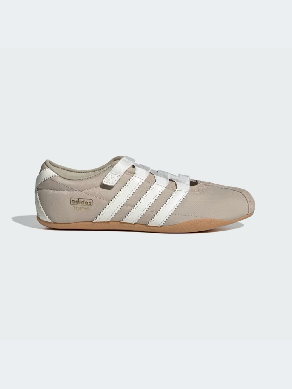 adidas Tokyo Leather Trainer — Beige & White